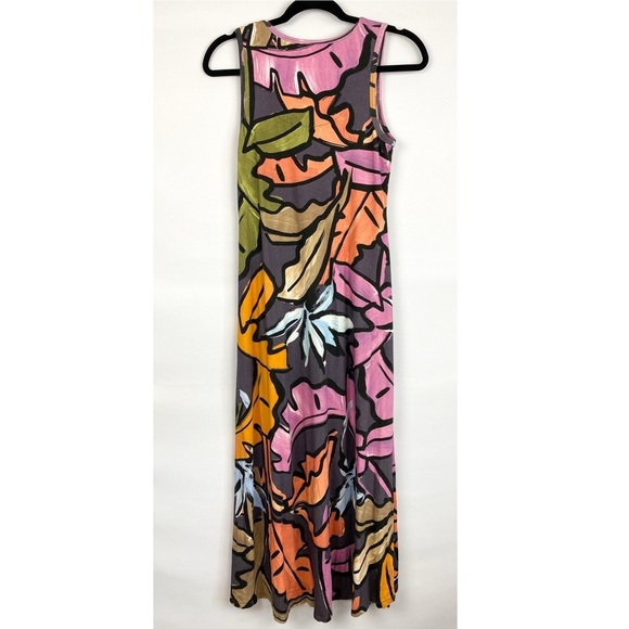 Soft Surroundings Women's‎ Joylyn Cinched Waist Palm Leaf Print Maxi Dress - PXS - Picture 6 of 10